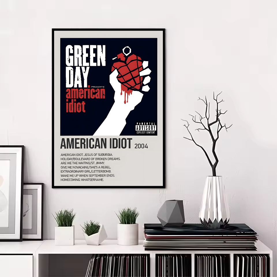 Thumbnail: Rock Band G-Green Day Poster HD art sticky wall waterproof home living room bedr