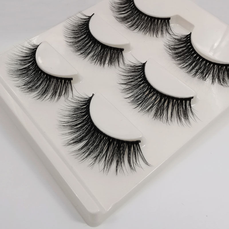 Thumbnail: SHIDISHANGPIN 3 pairs 29 styles 3D Faux Mink Hair Soft False Eyelashes Fluffy Wi