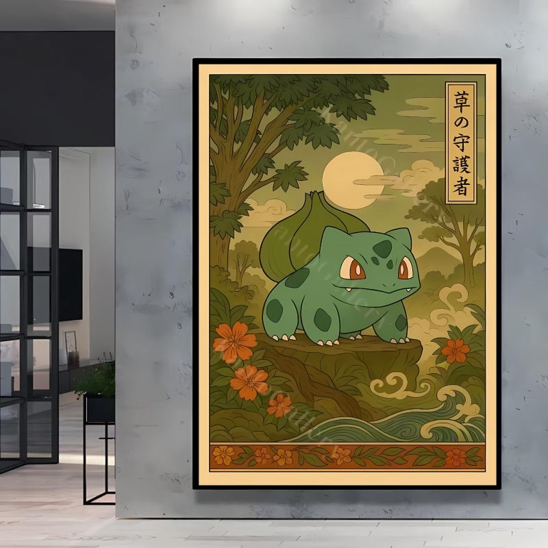 Thumbnail: Retro Canvas Poster Prints Pokemon Gengar Blastoise Cartoon Character Picture Wa