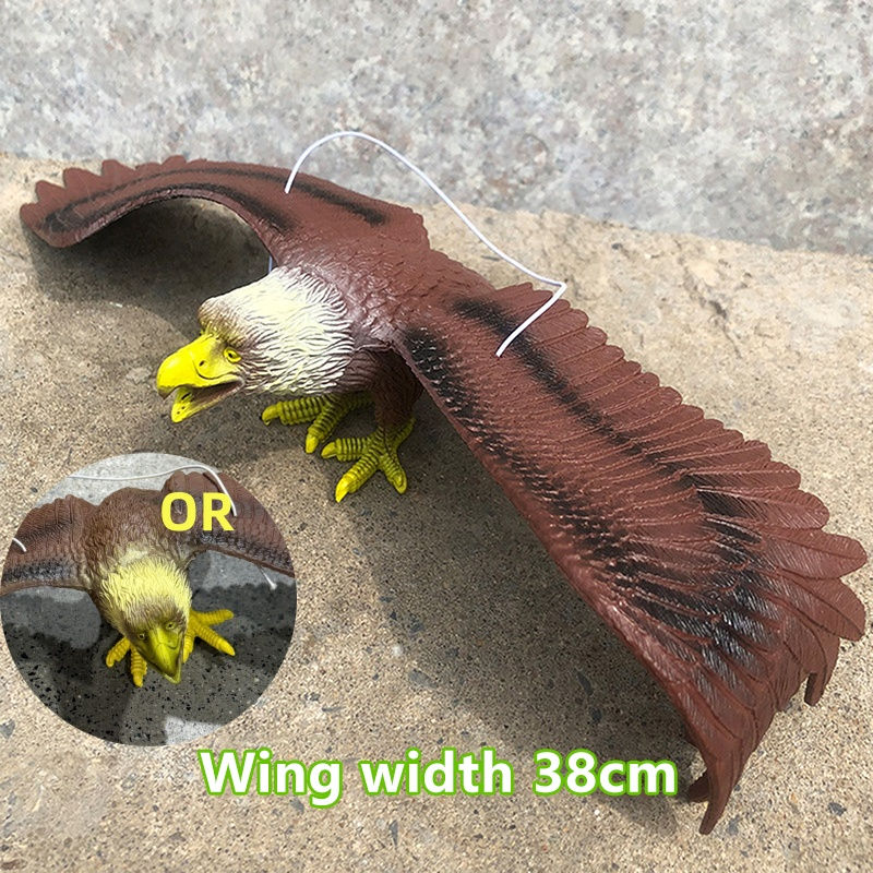 Thumbnail: 1-pc Outdoor Eagle Sculpture, Intrusive Bird Deterrent, Realistic Soaring Bird H