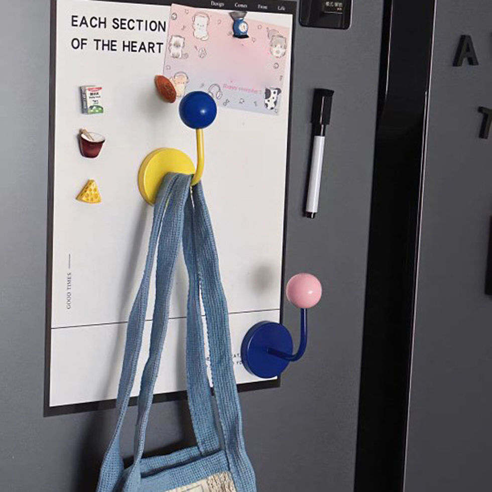 Thumbnail: 1PC Color Creative Magnetic Hook No Punch Magnetic Hook Kitchen Bathroom Door Re
