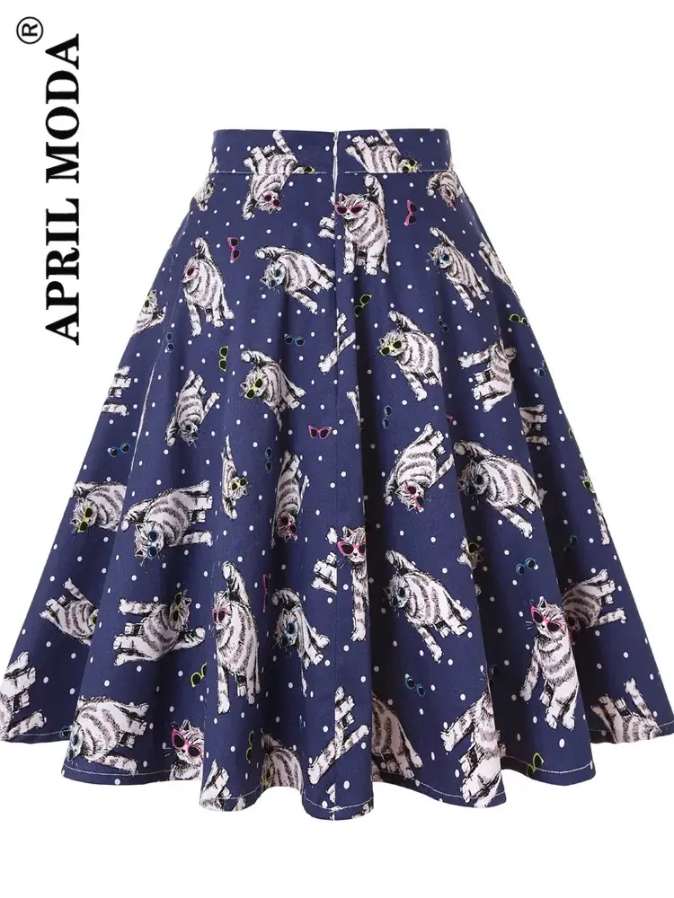 Thumbnail: 2025 Summer Midi Skirt Runway Vintage Rockabilly Sundress