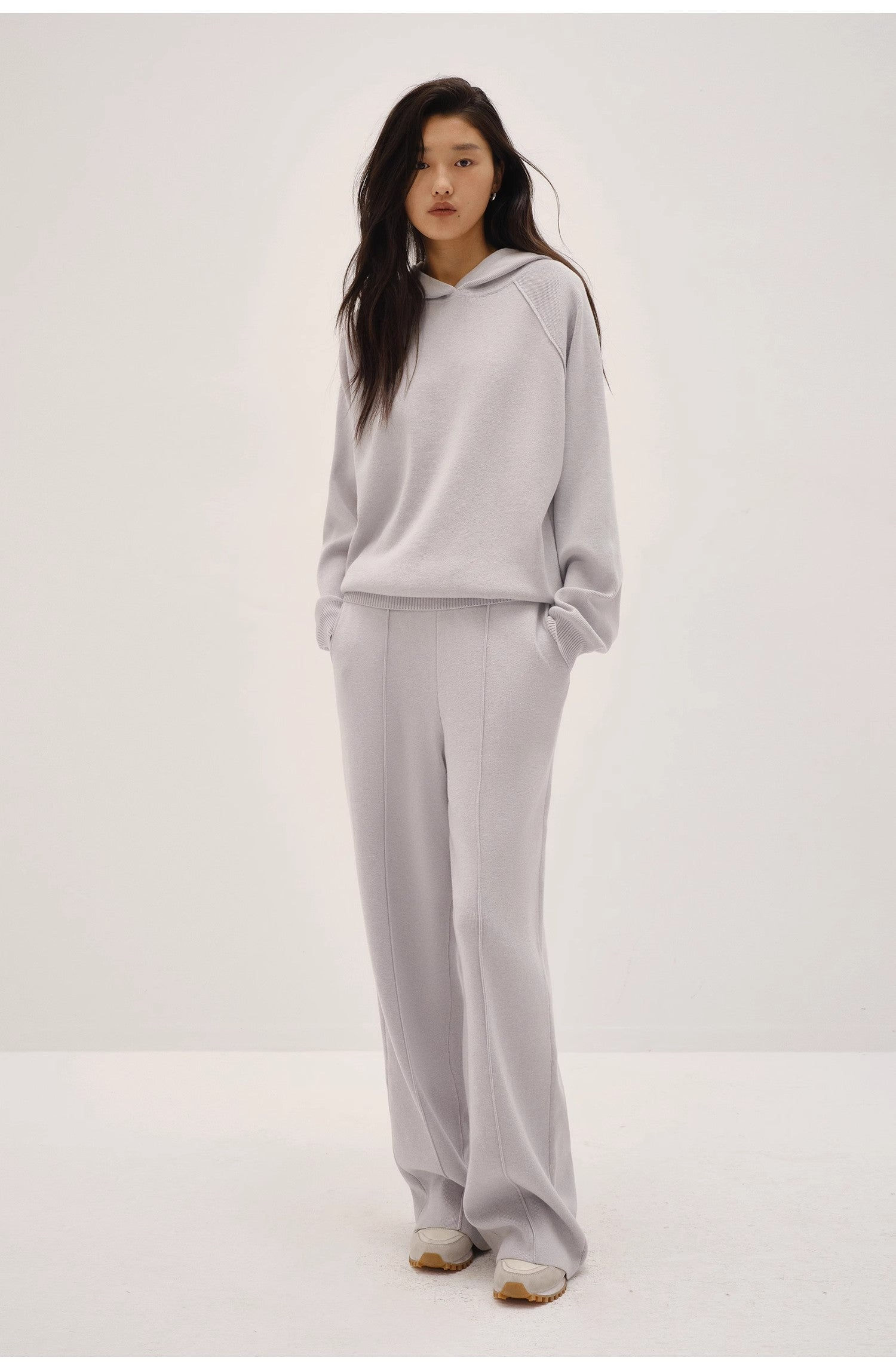 "Winter Morning Sunshine" French Lazy Style Wool Blend Design Casual Pants