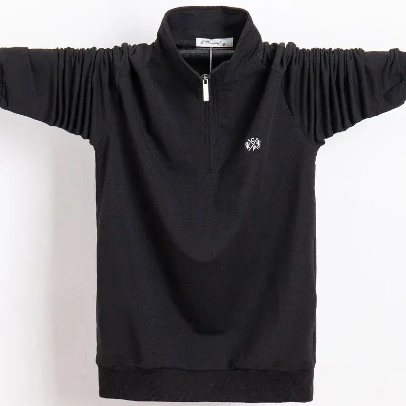 Miniatura: Men Polo Shirt 2025 Pure Cotton Men Business Casual Male Polo Shirt Autumn Long