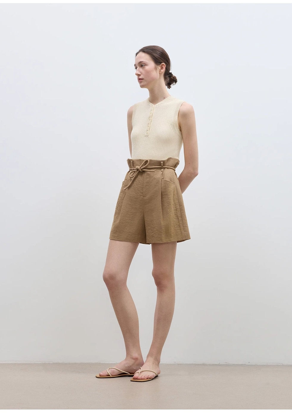 Thumbnail: "Jungle Fantasy" Flower Bud Drawstring High Waist Shorts Women