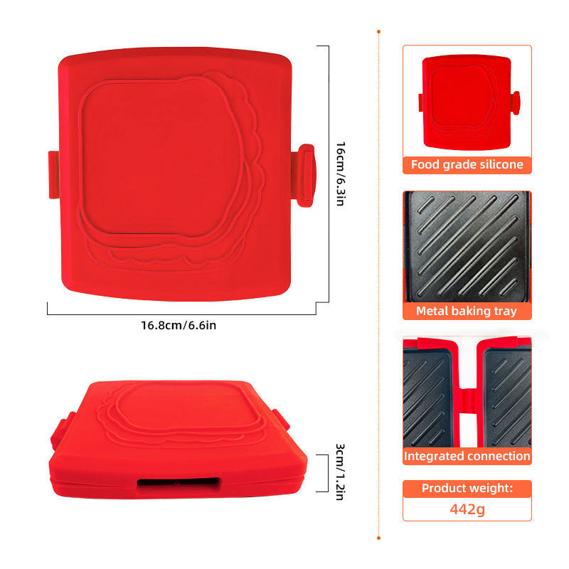 Thumbnail: 3-in-1 Microwave Sandwich Maker Toastie Panini Press Dishwasher Safe Design for 