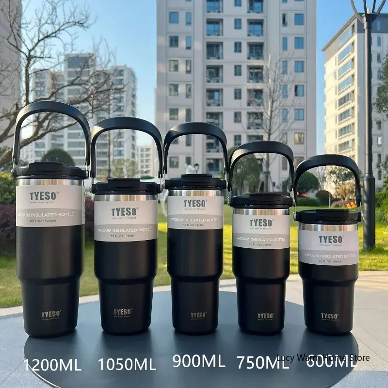 Thumbnail: Tyeso Coffee Cup Thermos Bottle Stainless Steel Double-layer Insulation Cold And