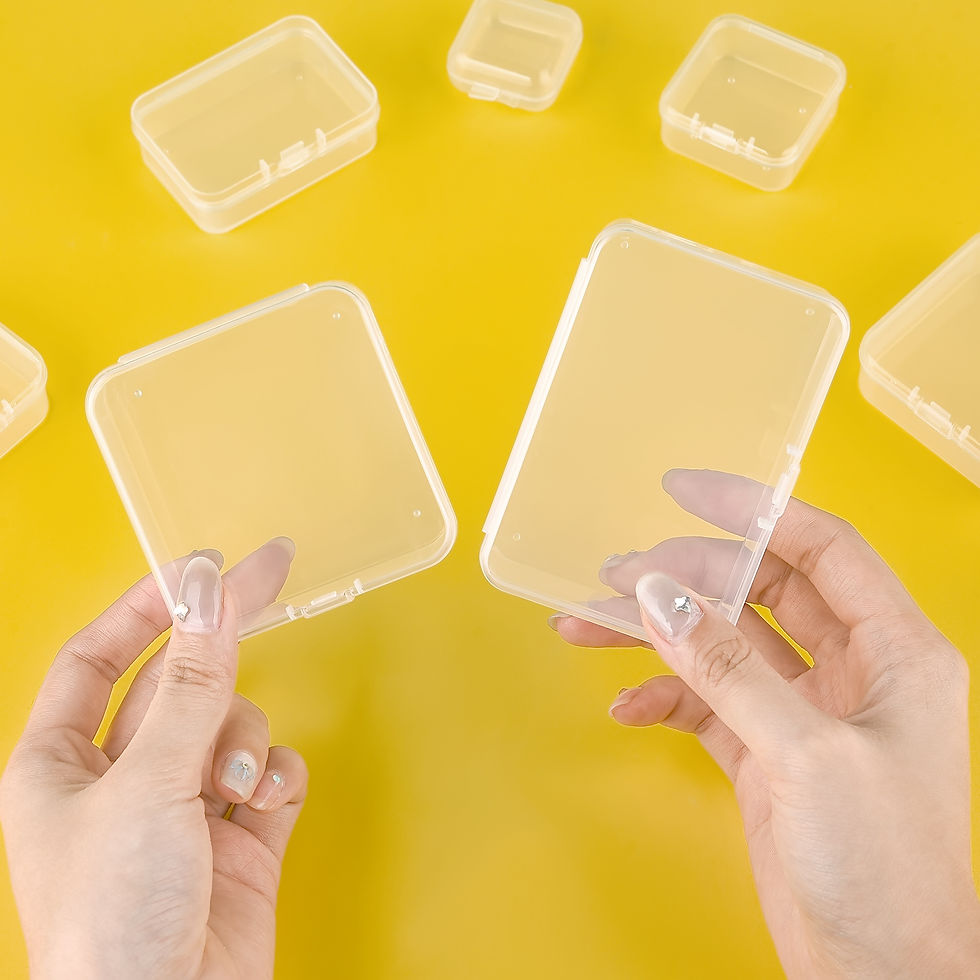 Thumbnail: 10Pcs Set Mini Plastic Box Rectangular Box Storage Translucent Packing Dustproof