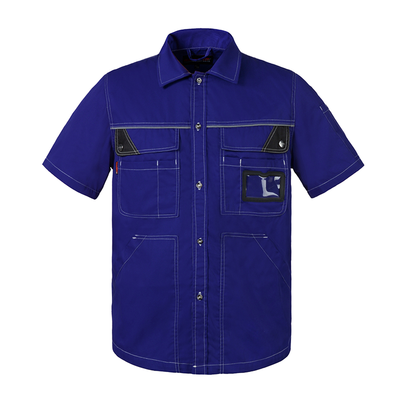 Thumbnail: Short-Sleeve Summer Work Shirt – Lightweight Cotton Blend