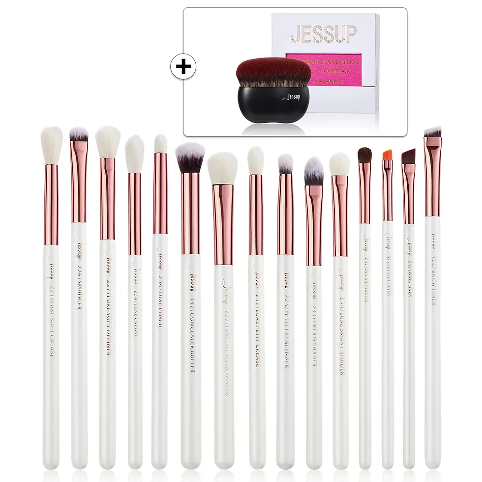 Thumbnail: Jessup Makeup Brushes Set 15pcs Eye Brushes