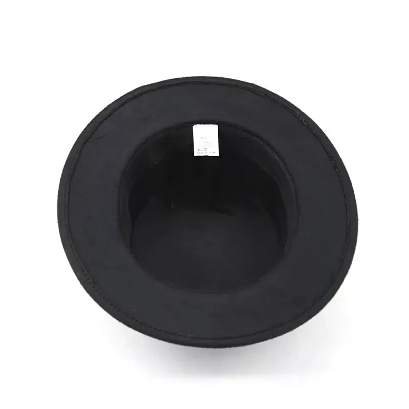 Thumbnail: New Retro Winter Autumn Women Men Top Hat Woolen Felt Fedora
