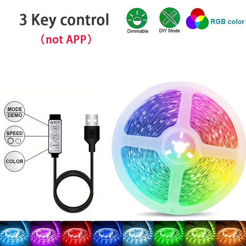 Thumbnail: RGB Led Strip Lights 1M-40M  Led Room Light with APP Control Flexible Ribbon Luc