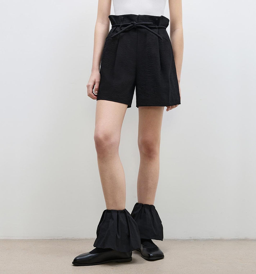 Thumbnail: "Jungle Fantasy" Flower Bud Drawstring High Waist Shorts Women