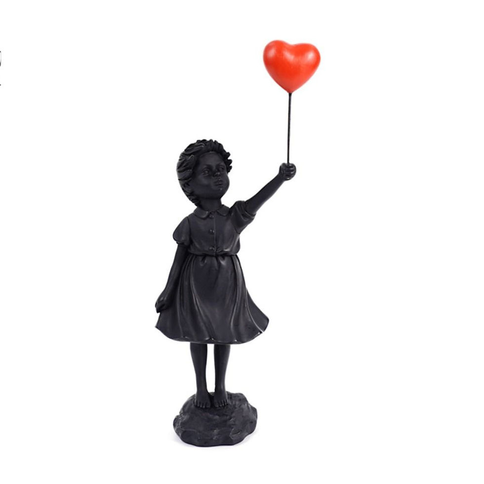 Thumbnail: Resin Banksy Figurines for Interior Flower Thrower Statue Sculpture Home Desktop