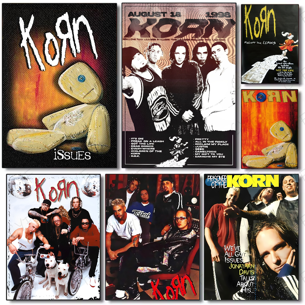 Korn Rock Band Music Poster HD art sticky wall waterproof home living room bedro
