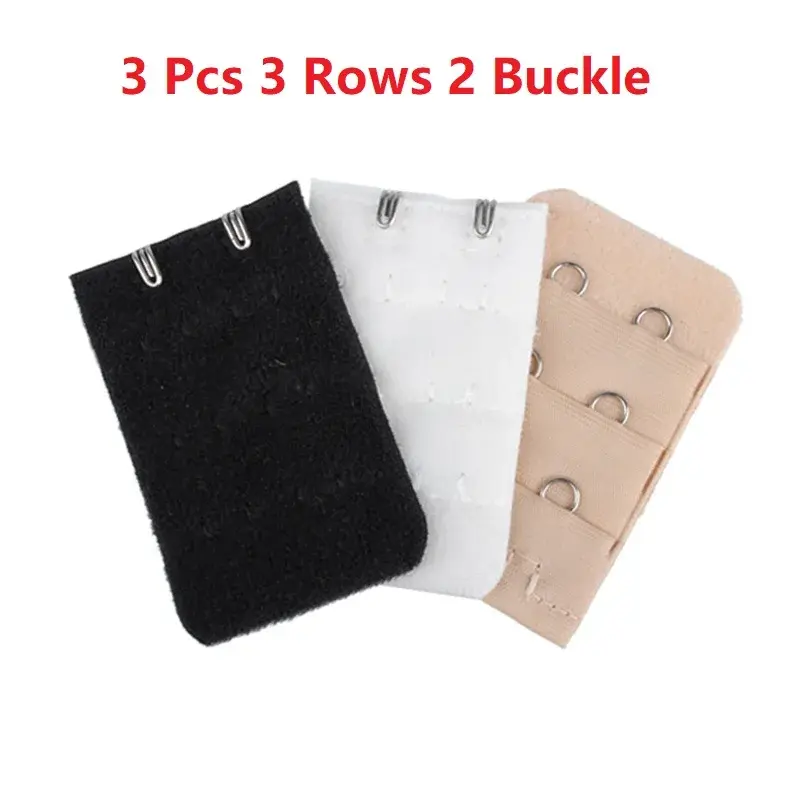 Thumbnail: 1/3pcs Bra Extension Lingerie Strap Extender Replacement With 2 Hooks