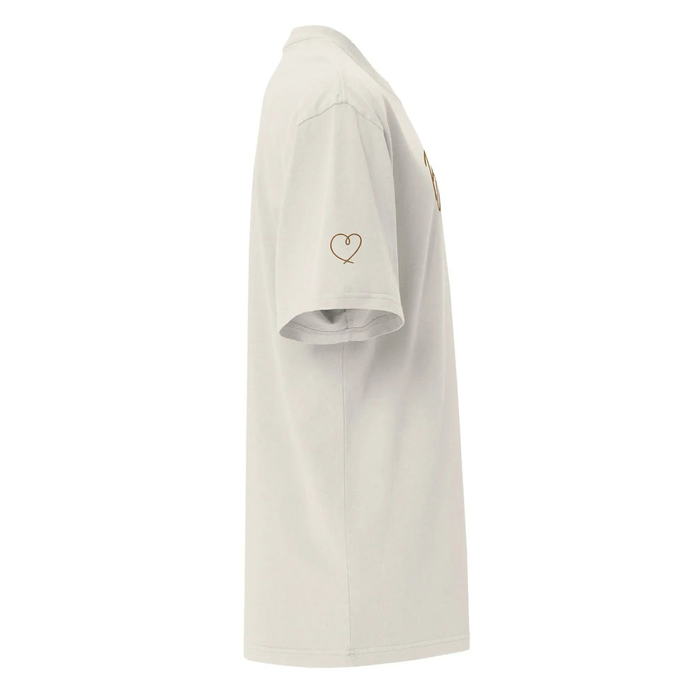 Thumbnail: Boldly You Women's Oversized Faded T-Shirt with Old Gold Embroidery
