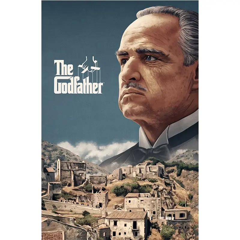 Thumbnail: Classic Movie Godfather Poster Black And White Canvas Painting Home Decor Wall A