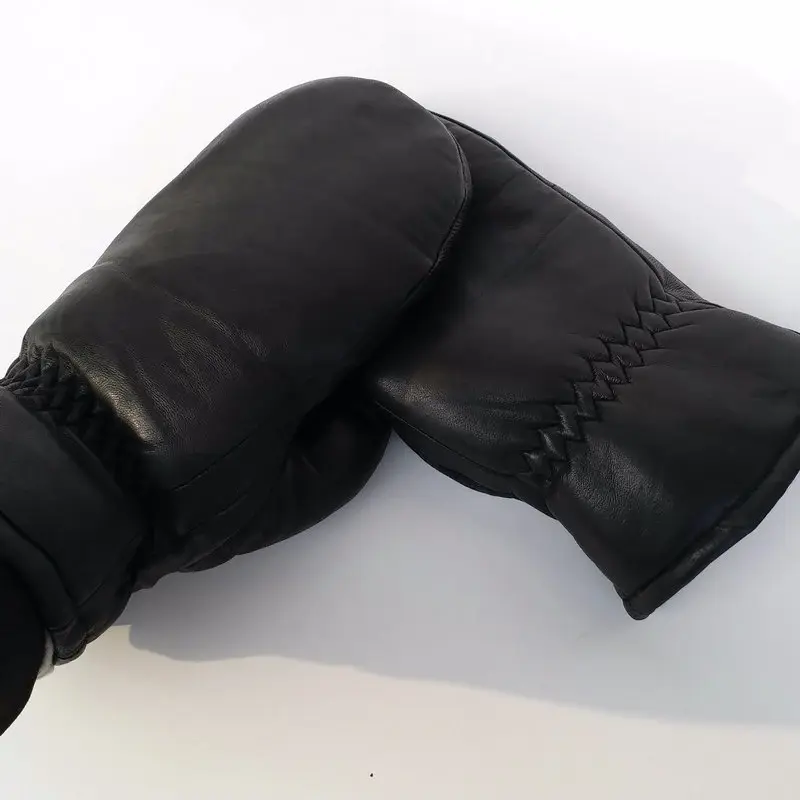 Thumbnail: Men Sheepskin Gloves Genuine Leather Glove for Men