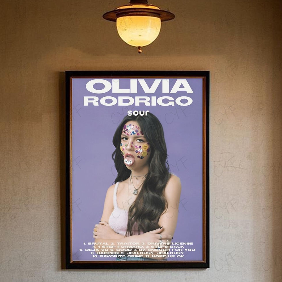 Thumbnail: Singer O-Olivia Cool R-Rodrigo Poster HD art sticky wall waterproof home living 