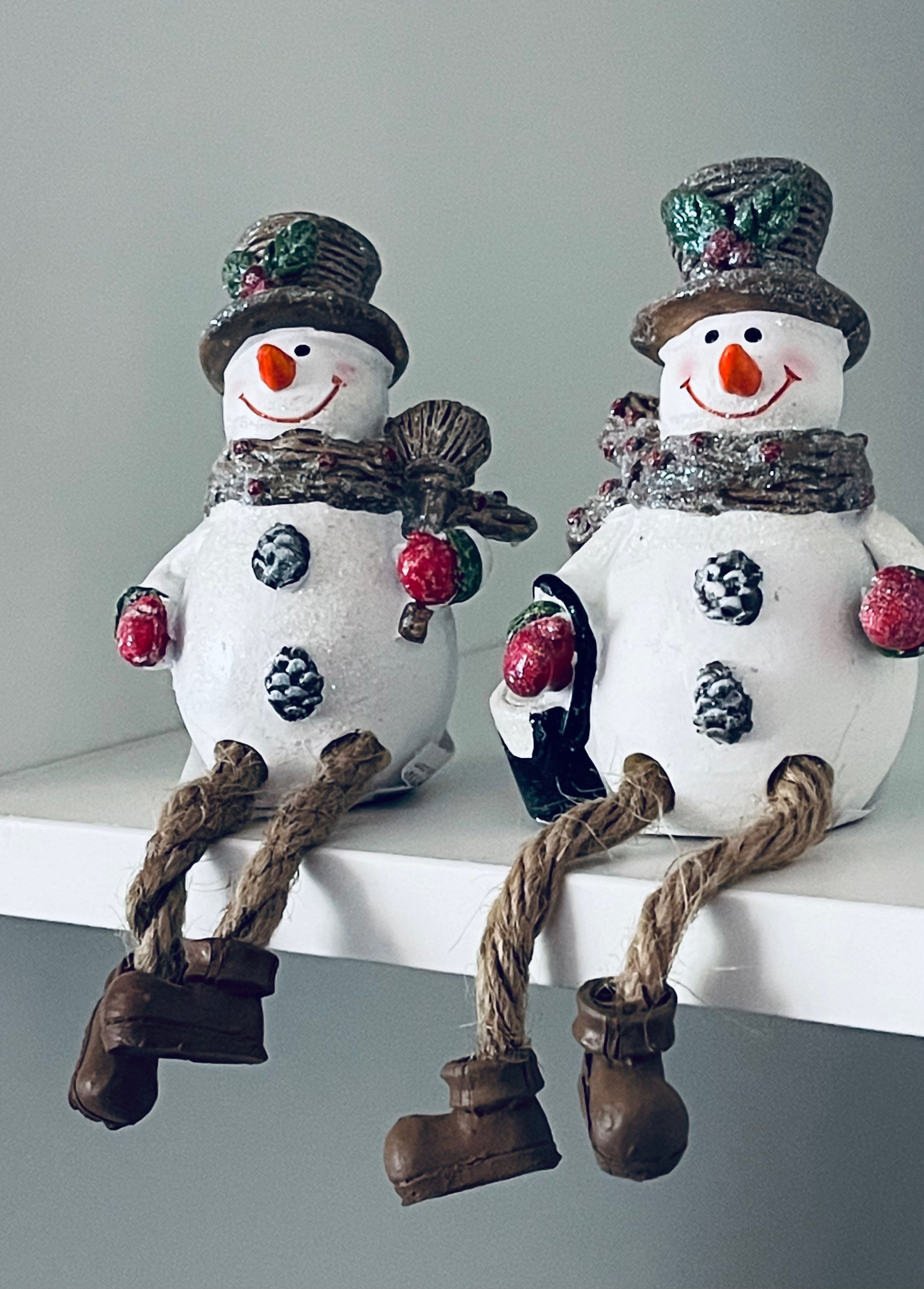 Dangly leg snowmen set of 2