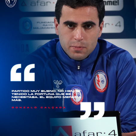 Gonzalo Calçada: Partido muy bueno, no hemos tenido la fortuna que se necesitaba. El equipo merecía más.