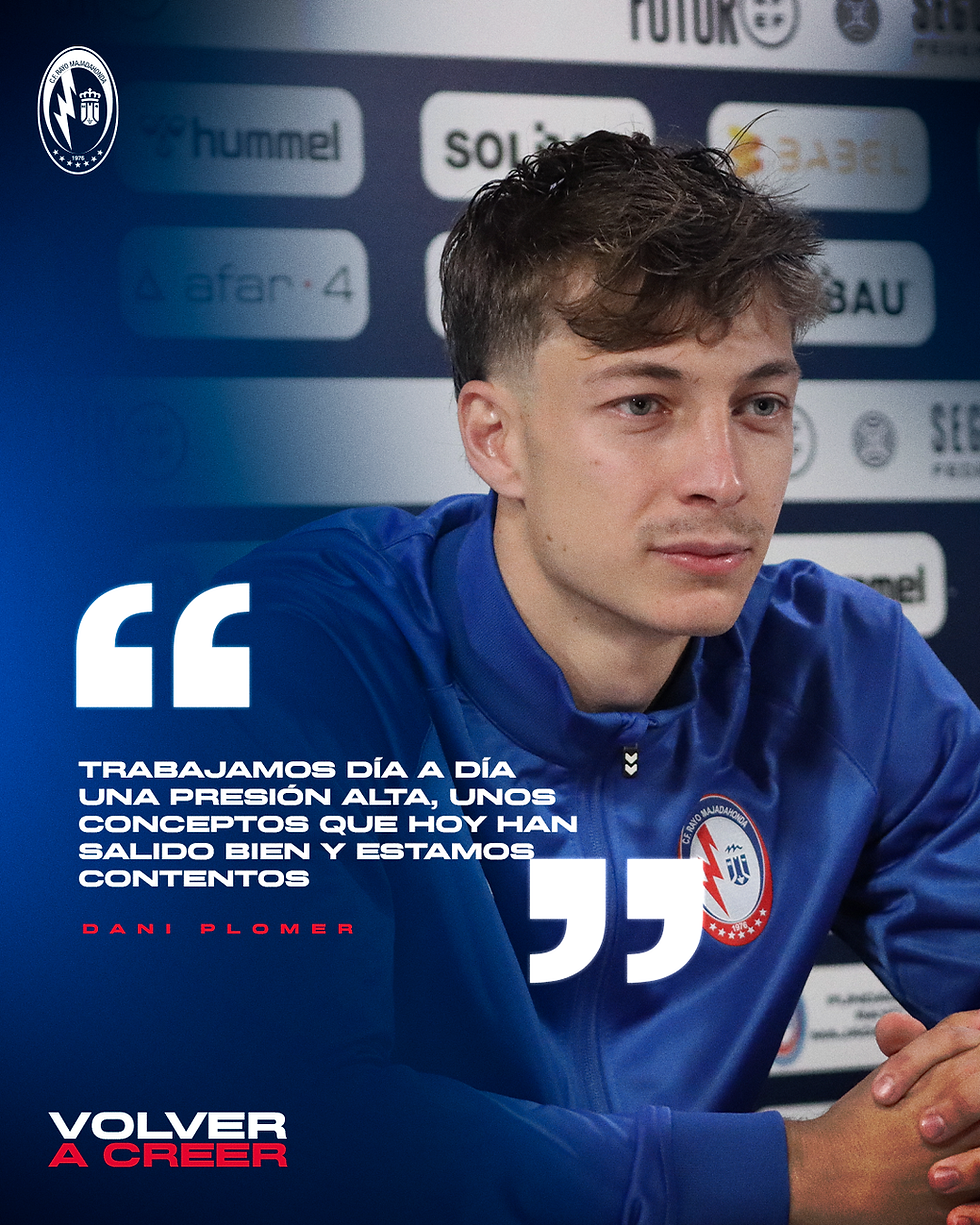 Dani Plomer: Trabajamos día a día una presión alta, unos conceptos que hoy han salido bien y estamos contentos