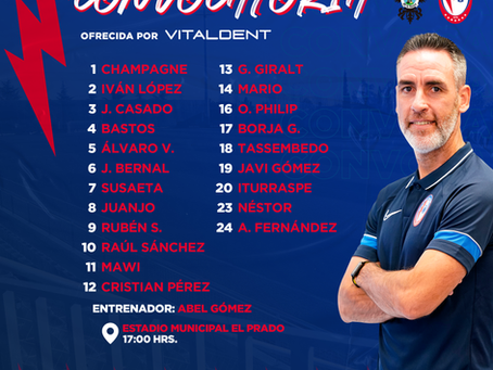 La convocatoria de Abel Gómez para el partido ante el CF Talavera de la Reina
