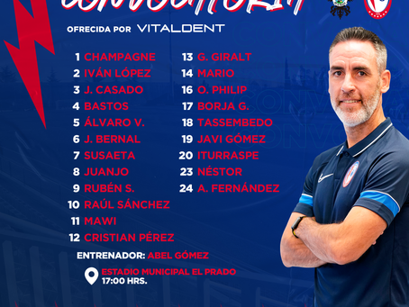La convocatoria de Abel Gómez para el partido ante el CF Talavera de la Reina