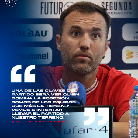 Guille Fernández: Una de las claves del partido será ver quién domina la posesión. Somos de los equipos que más la tienen y vamos a intentar llevar el partido a nuestro terreno.