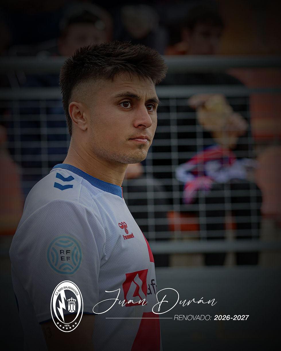 Juan Durán renueva como jugador del CF Rayo Majadahonda