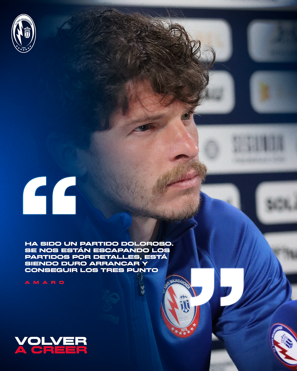 Amaro: Ha sido un partido doloroso. Se nos están escapando los partidos por detalles, está siendo duro arrancar y conseguir los tres punto