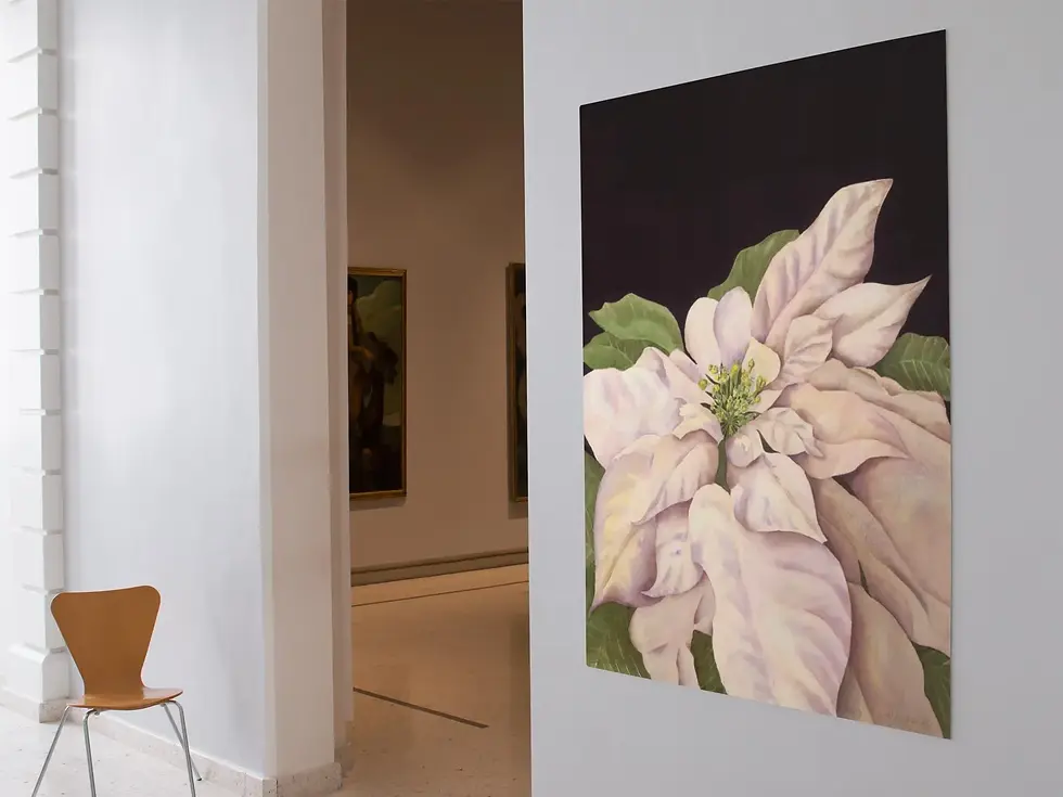 Thumbnail: Ivory Poinsettia Floral Print | Elegant Botanical Watercolor Poster