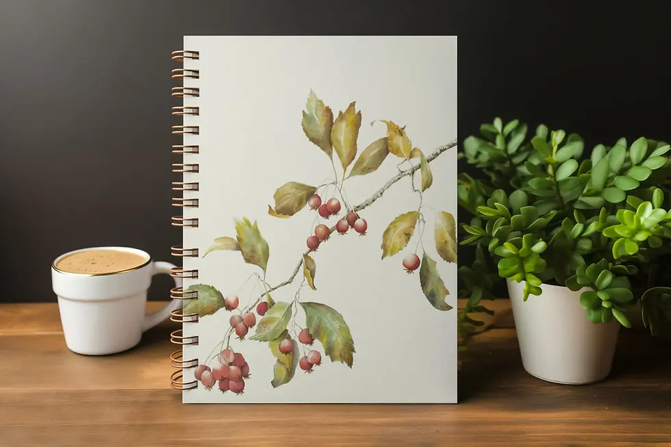 Thumbnail: Hawthorne Spiral Notebook | Botanical Journal