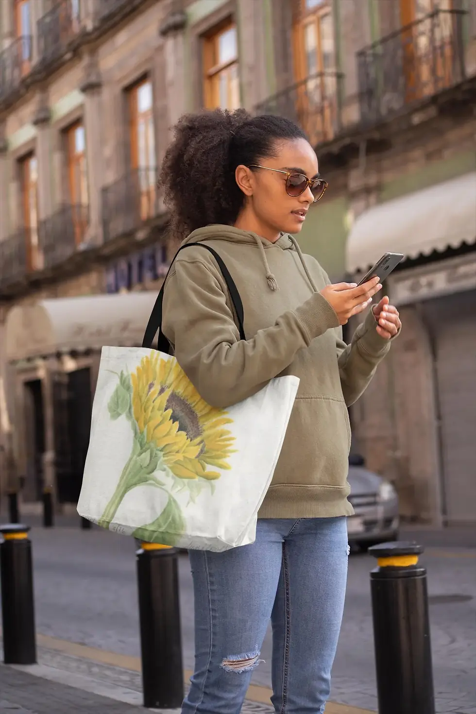 Thumbnail: Sunflower Watercolor Tote Bag