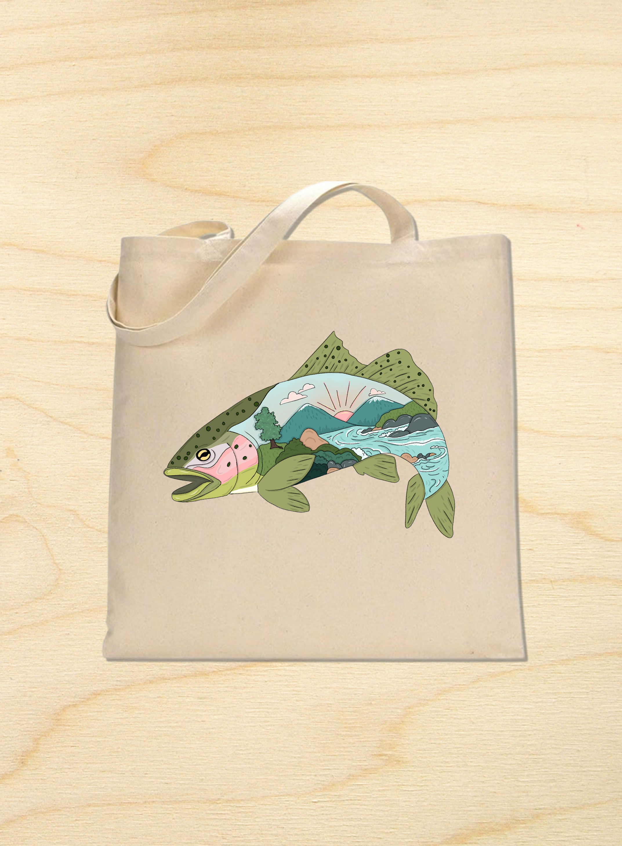 Sunset Fish Tote - 6 Bags
