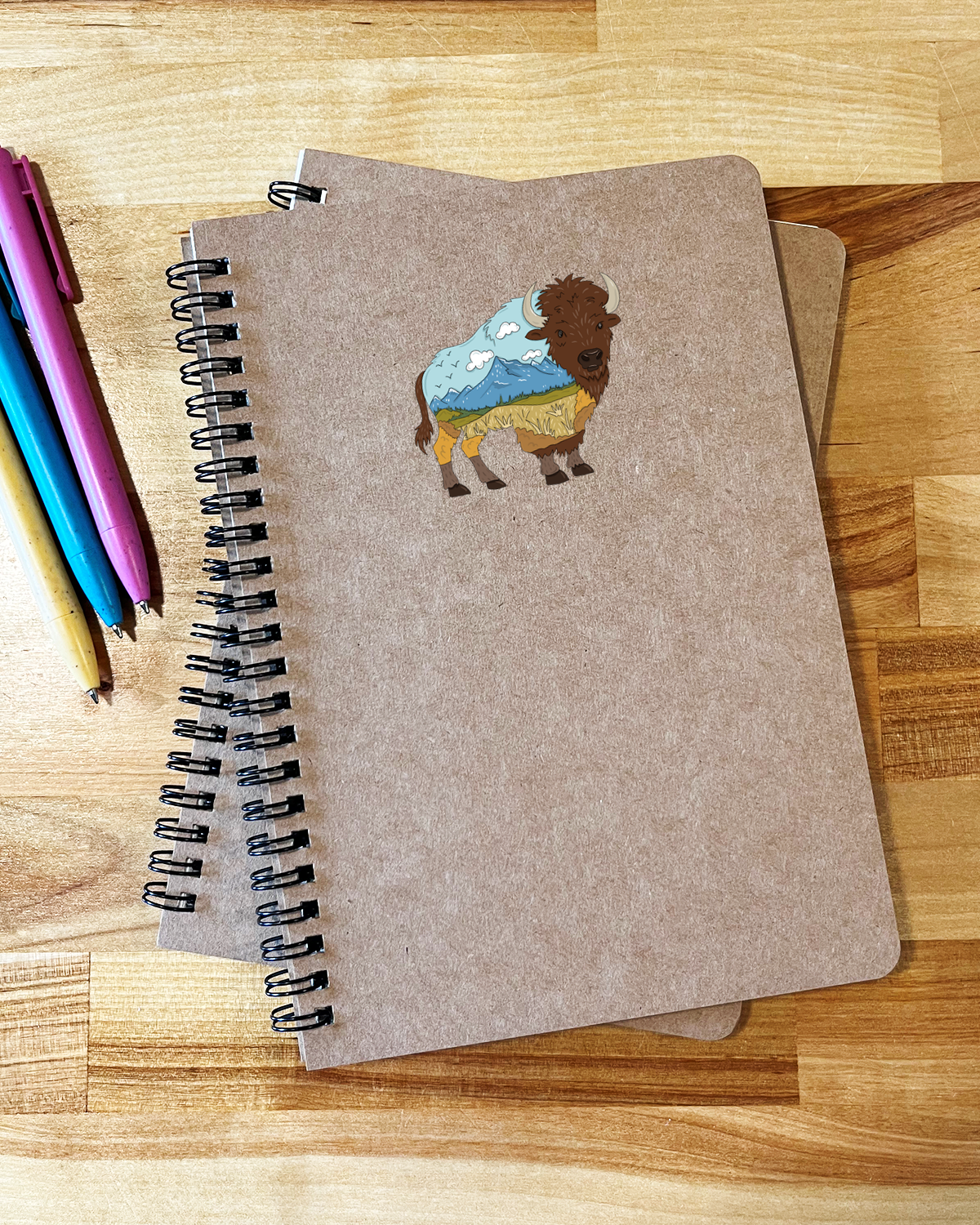 Prairie Buffalo Spiral Notebook - 10 Notebooks