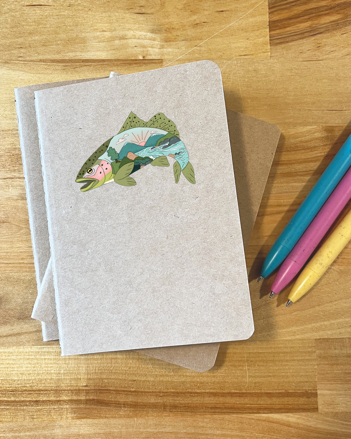 Sunset Fish Mini Journal - 6 Journals