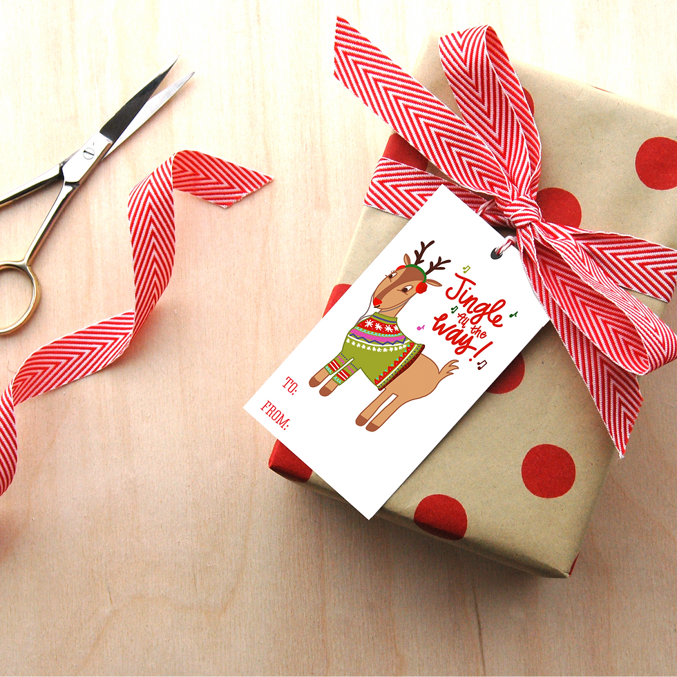 Thumbnail: Ugly Sweater Reindeer Gift Tags