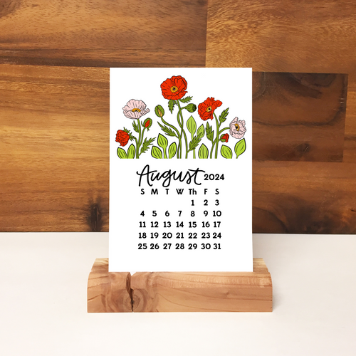 2024 Floral Desk Calendar | KTFDesign