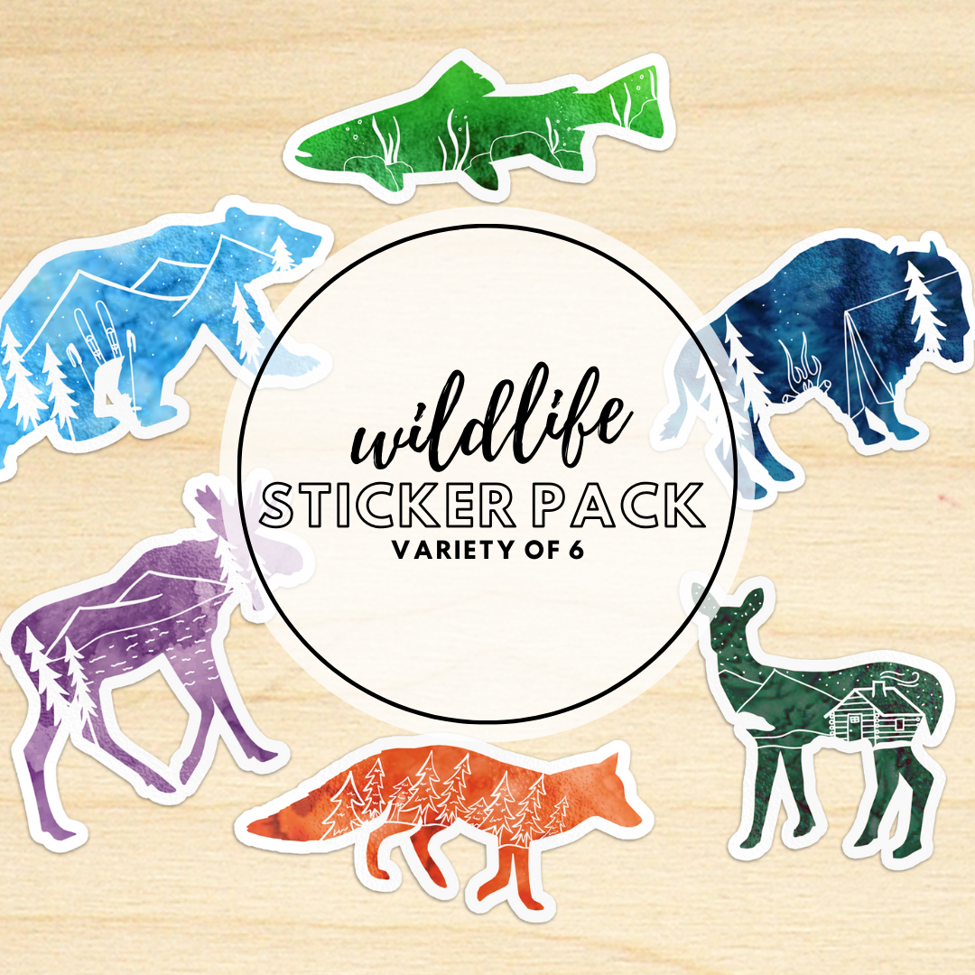 Wildlife Sticker Pack - 6 Stickers