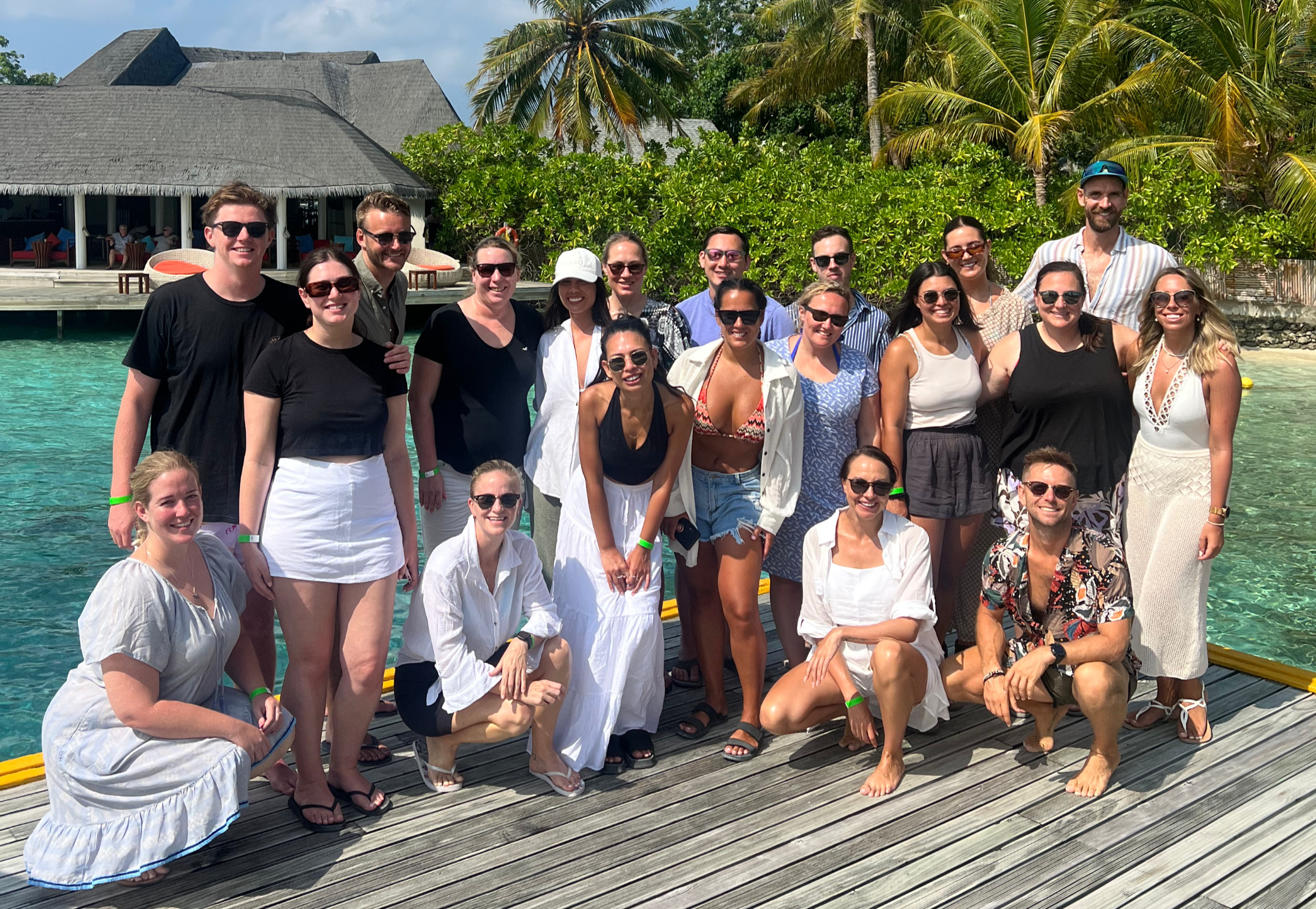 Indy escapes group at a resort in the maldives