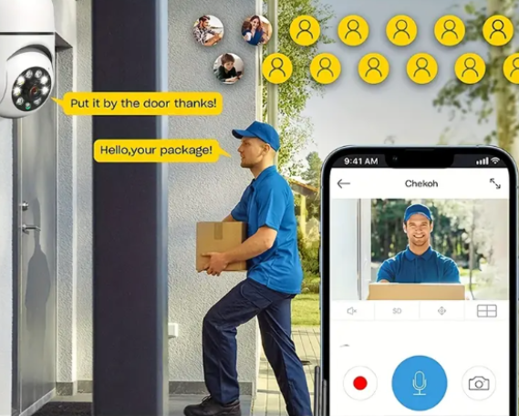 Miniatura: Câmera Lâmpada de Segurança IP Wi-Fi 360° FullHD Bivolt