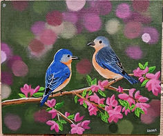 Birds with Flowers
