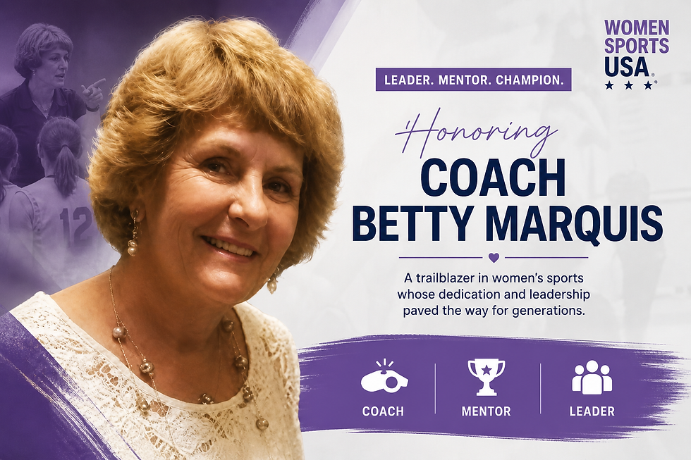 Coach Betty Marquis coaching on the sidelines in Rhode Island, a women’s sports trailblazer who helped build opportunities for girls’ athletics