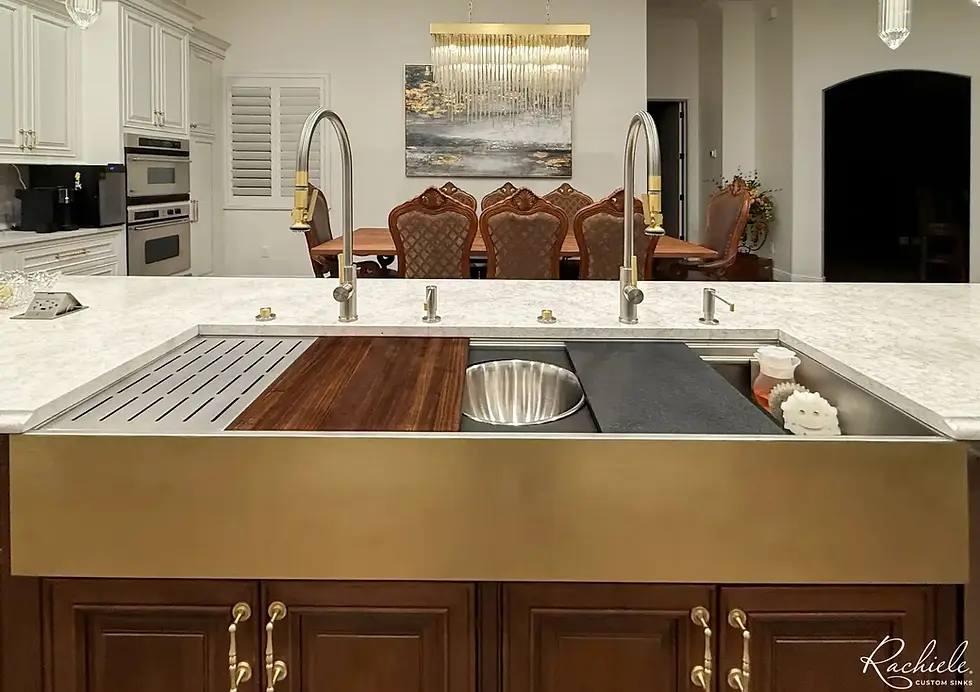 60 inch luxury custom dual tier farmhouse sink