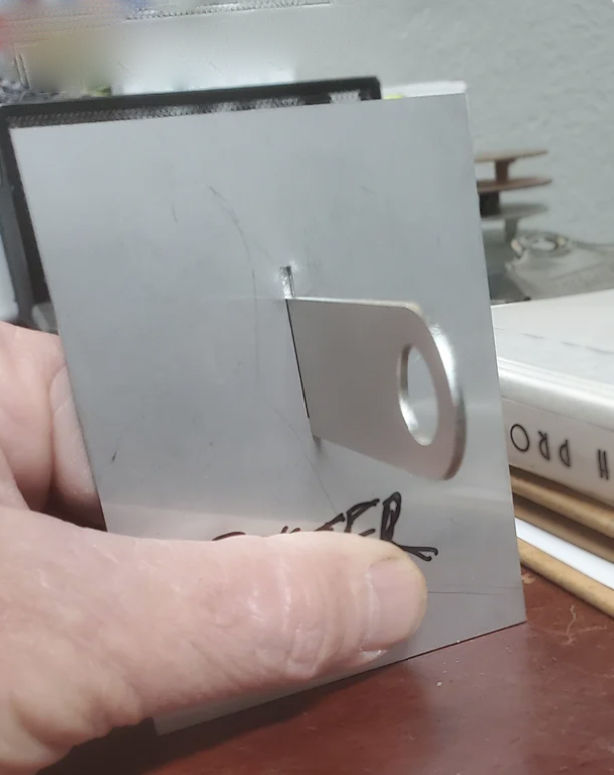 prototype of towel bar insert into farmsink front