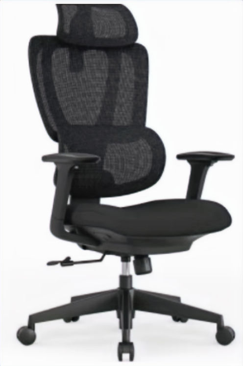 High-Back Mesh Task Chair with Built-In Headrest