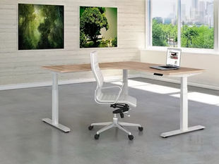 L-Shape Height Adjustable Desk