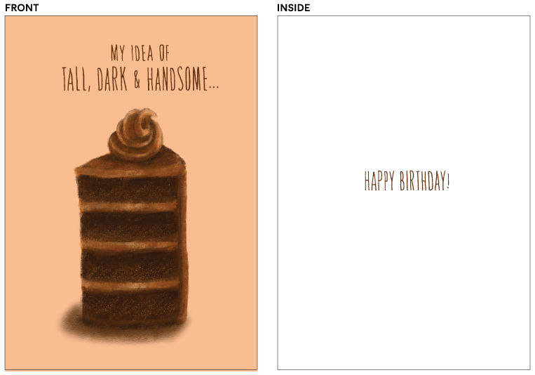 Greeting Card: Tall, Dark & Handsome